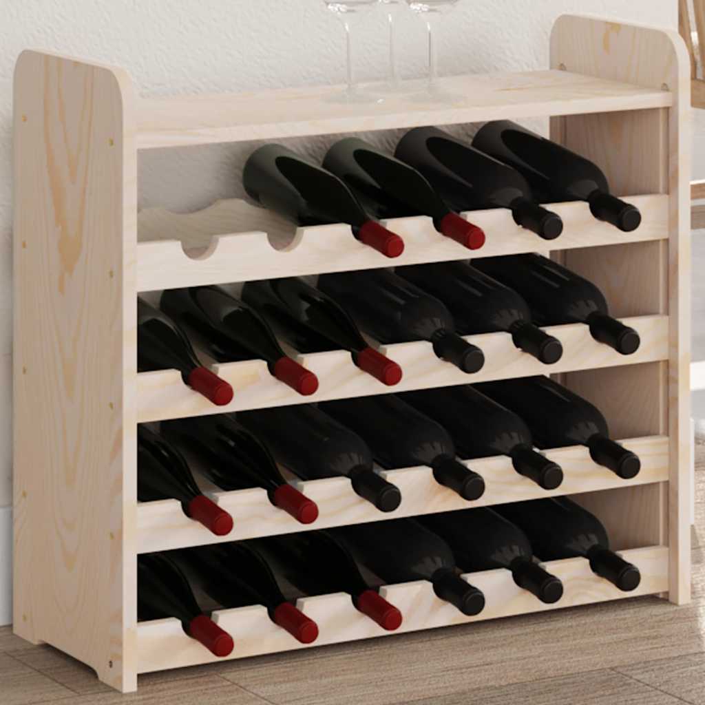 Weinregal 33x25x37 cm Massivholz Kiefer