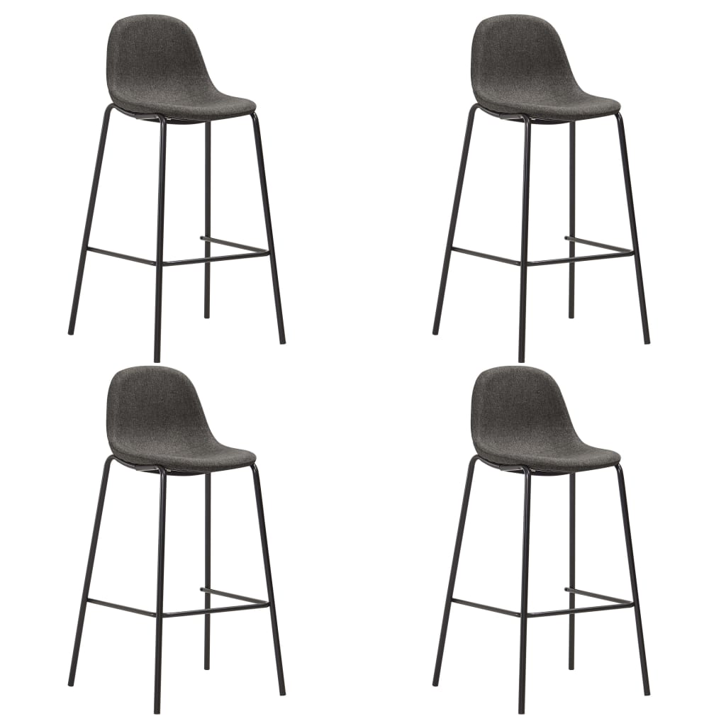 3-tlg. Bar-Set Stoff Dunkelgrau
