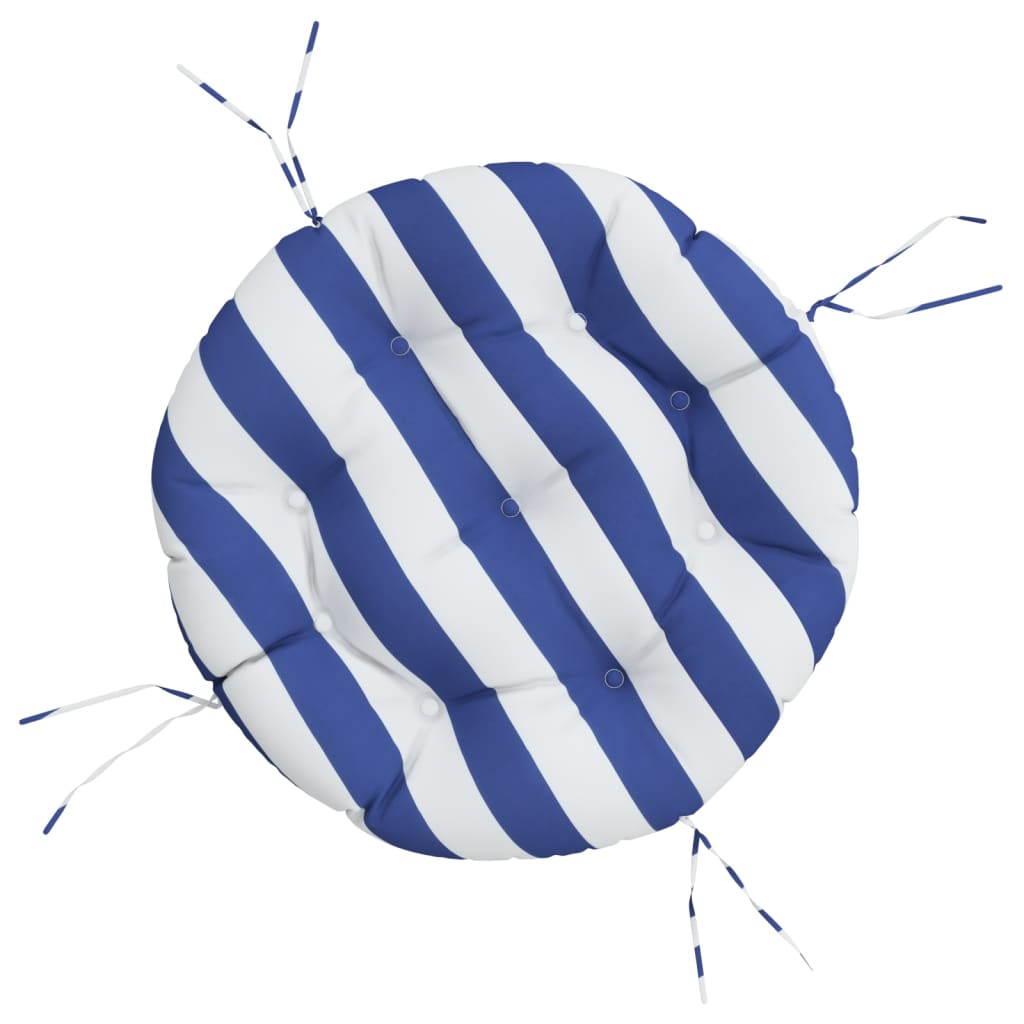 Kissen Rund Marineblau Ø 60x11 cm Oxford-Gewebe