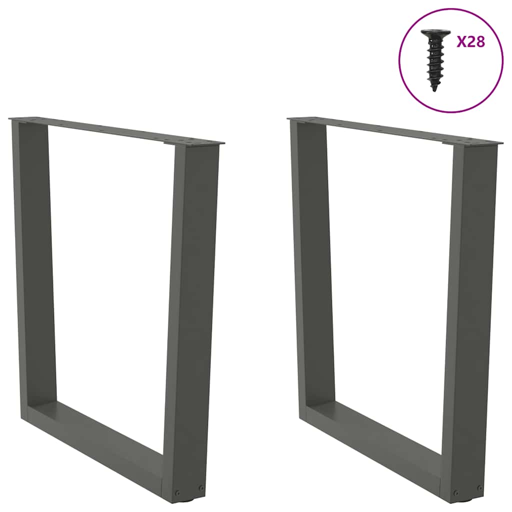 Couchtischbeine V-Form 2 Stück Schwarz 30x(30-31,3) cm Stahl