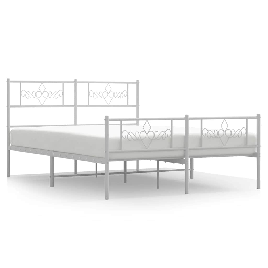 Bettgestell mit Kopfteil Metall Schwarz 100x190 cm