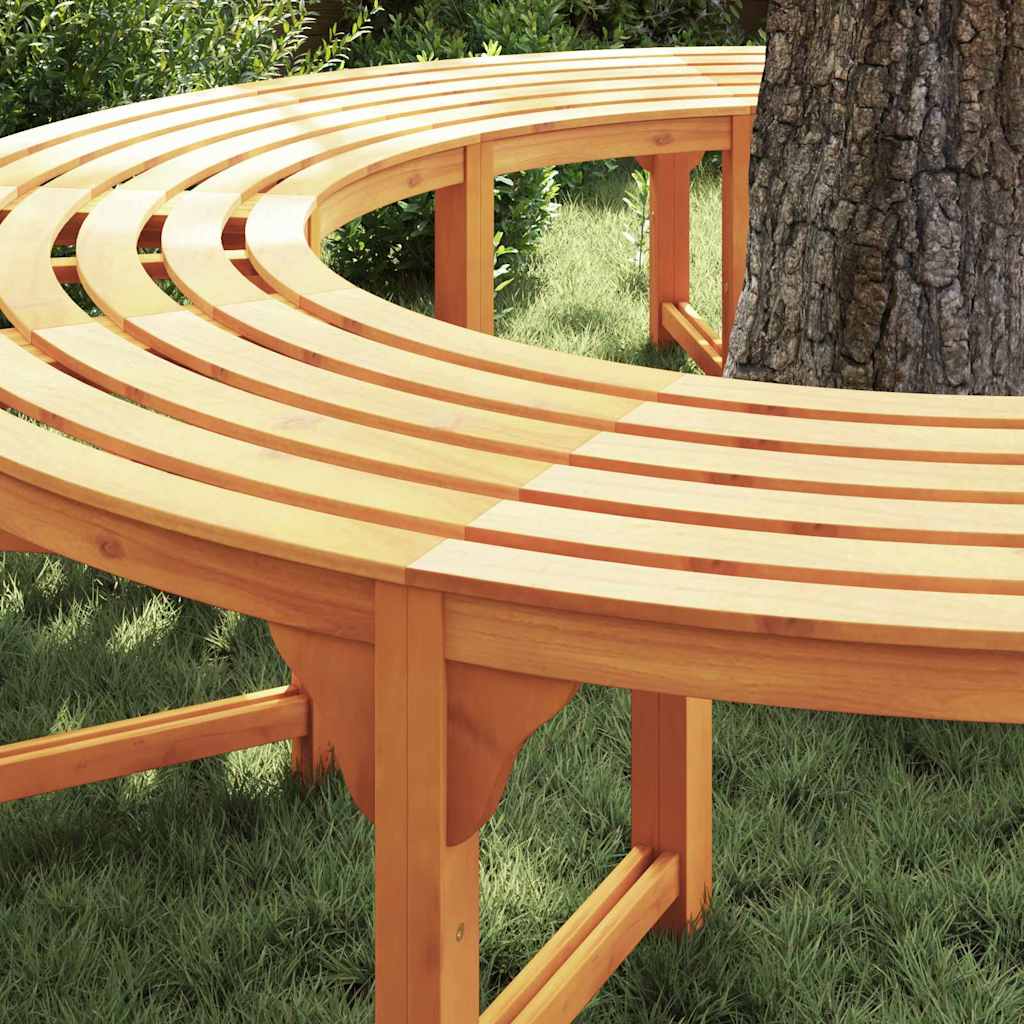 Baumbank Rund Ø208 cm Massivholz Eukalyptus