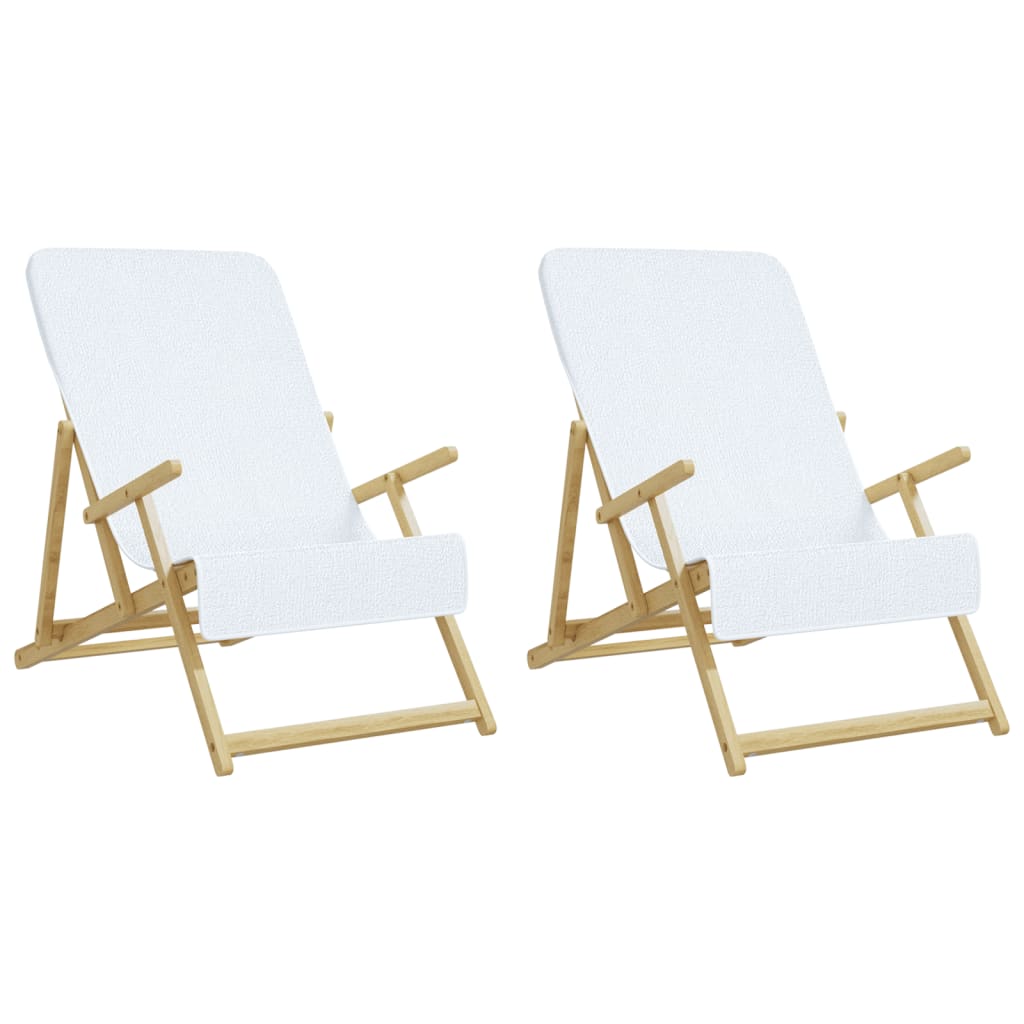 Strandtücher 4 Stk. Weiß 60x135 cm Stoff 400 GSM