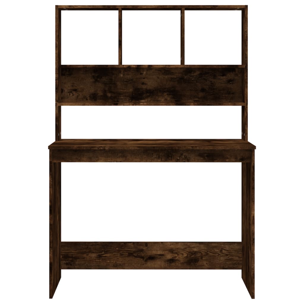 Schreibtisch mit Regal Weiß 102x45x148 cm Holzwerkstoff