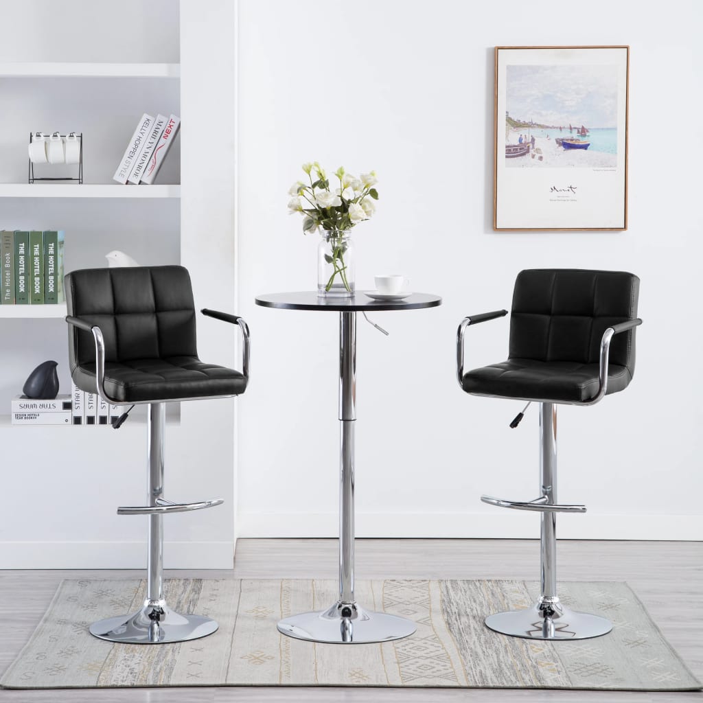 Barhocker 2 Stk. Rot Kunstleder
