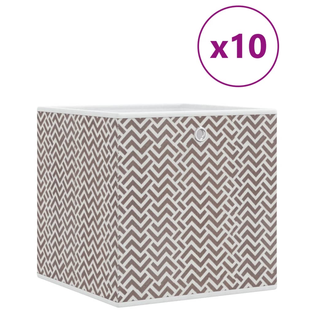 Faltboxen 4 Stk. Creme 32x32x32 cm Vlies