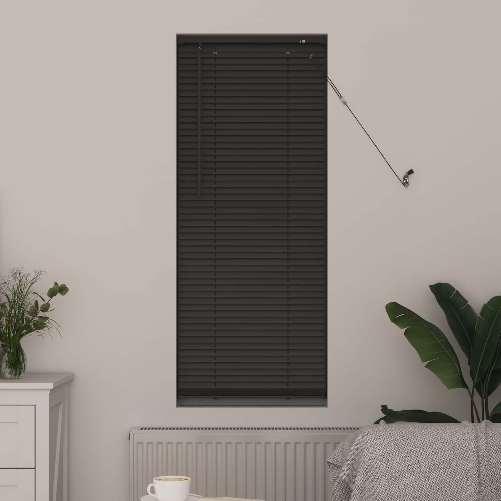 Jalousie Silber Grau 150 x 40 cm 25 mm PVC