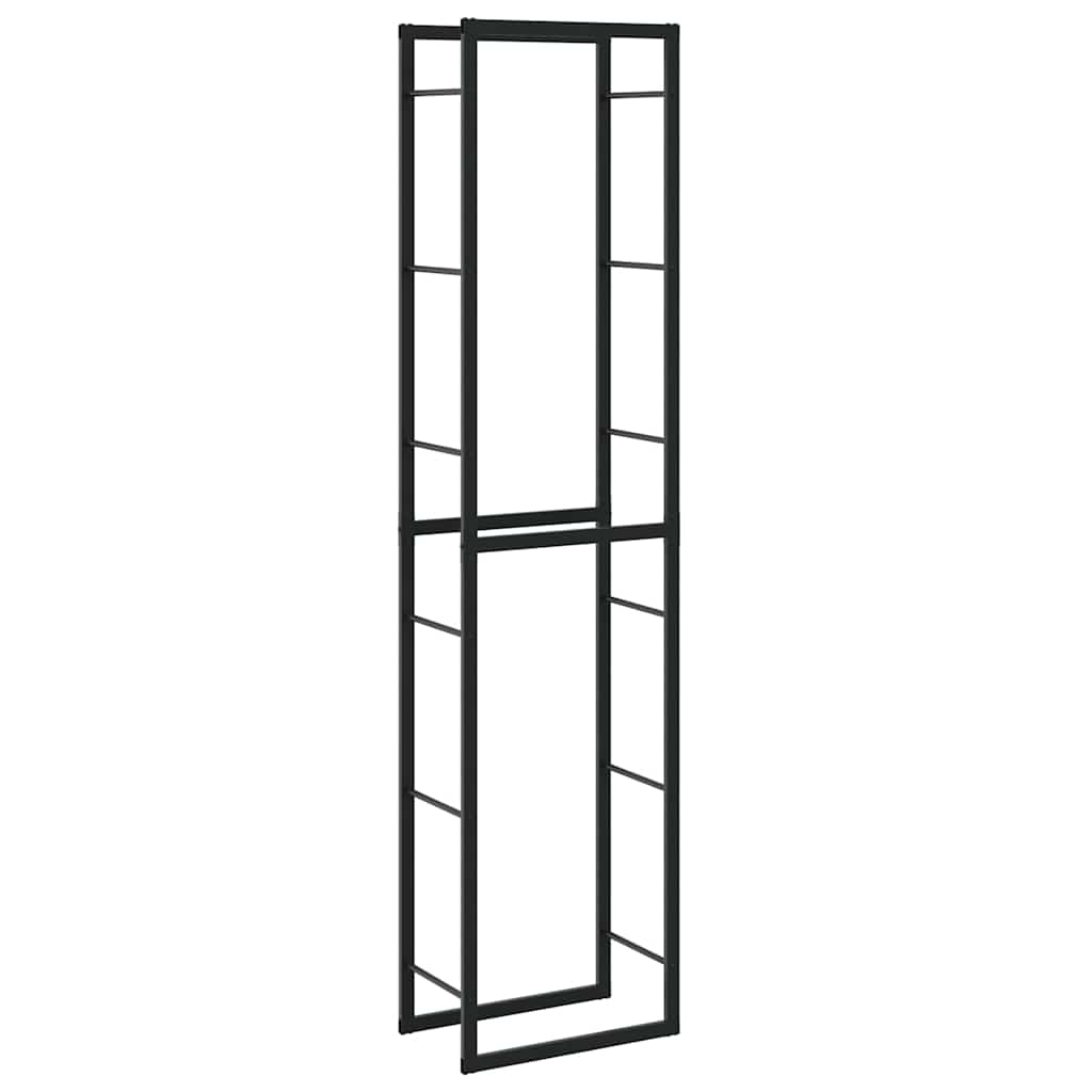 Brennholzregal Schwarz 55x30x61 cm Stahl