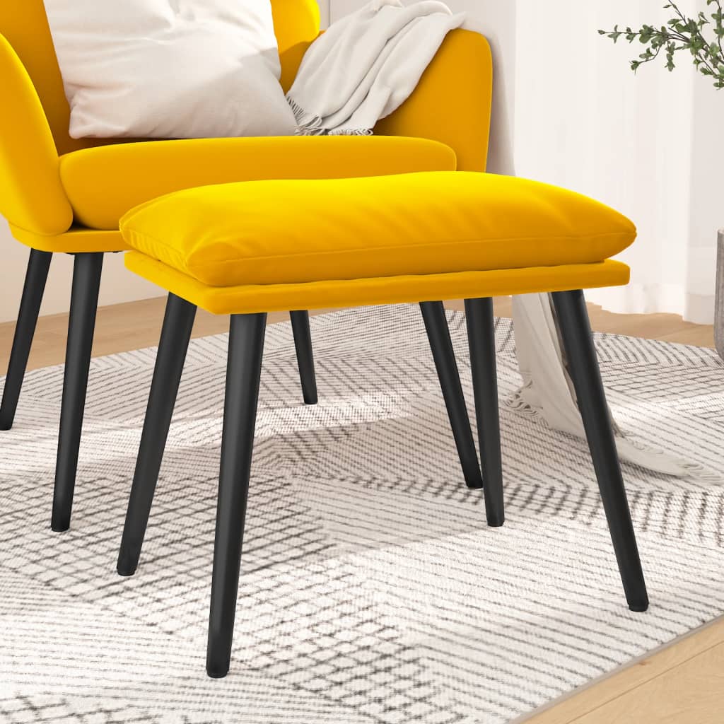 Fußhocker Hellgrau 45x29,5x35 cm Samt