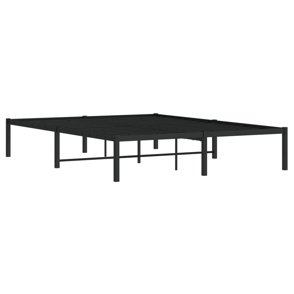 Bettgestell Metall Schwarz 75x190 cm