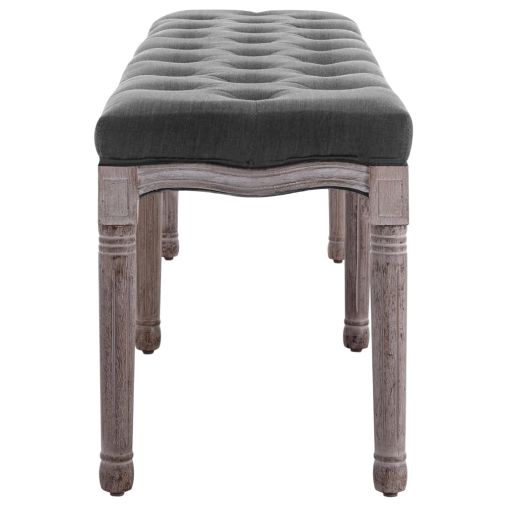 Bank Leinen Massivholz 150 x 40 x 48 cm Cremeweiß