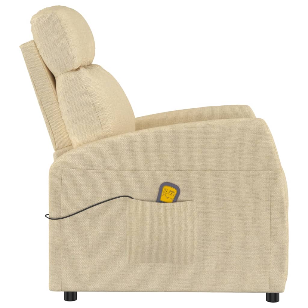 Massagesessel Creme Stoff