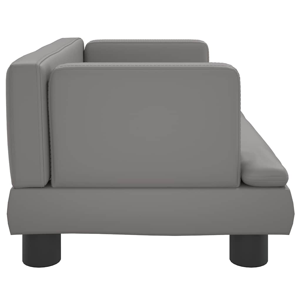 Kindersofa Schwarz 60x40x30 cm Kunstleder