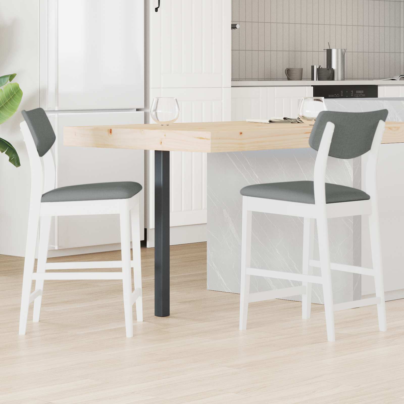 Esszimmerstühle 2 pcs Hellbraun 48 x 49 x 95 cm