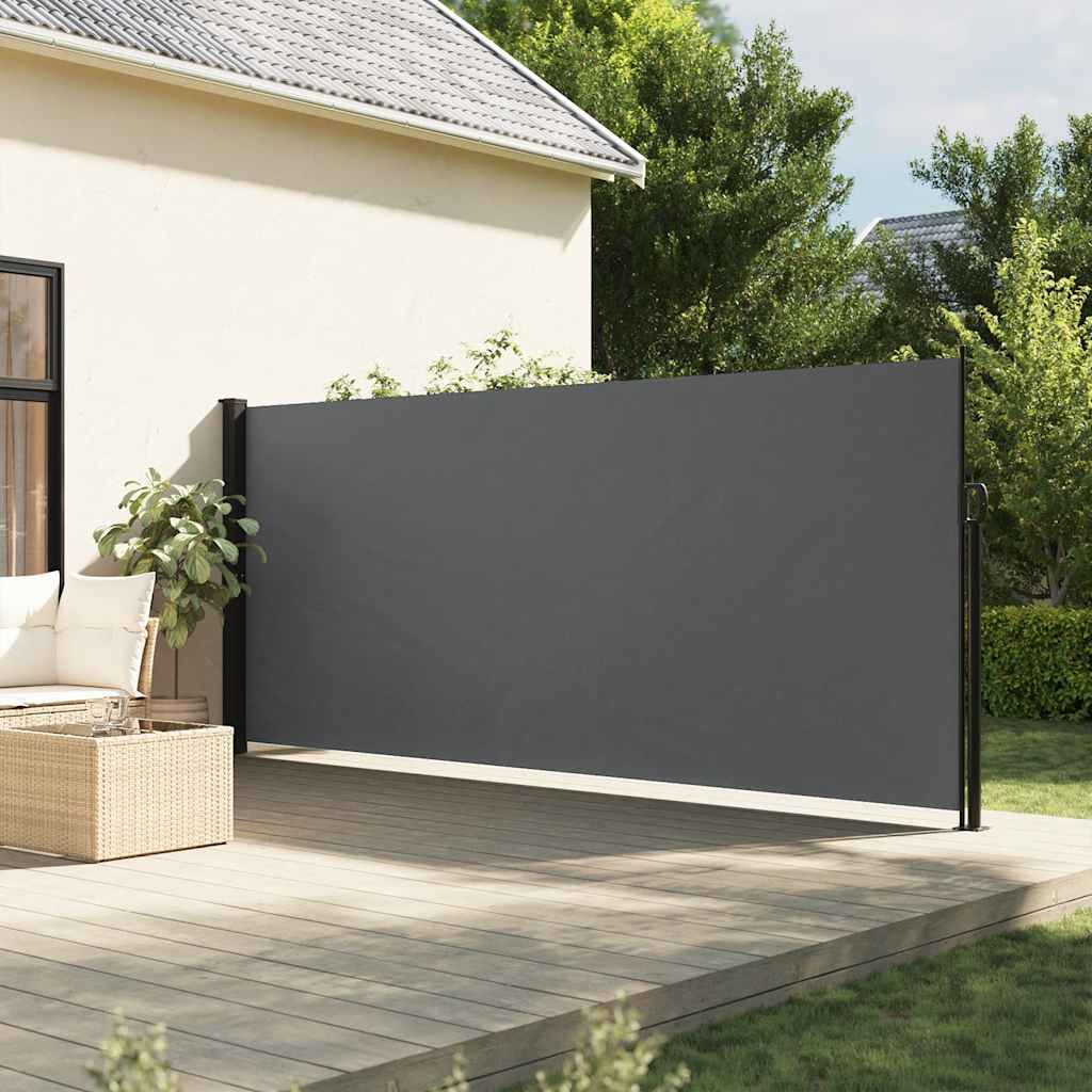 Seitenmarkise Ausziehbar Schwarz 100x300 cm