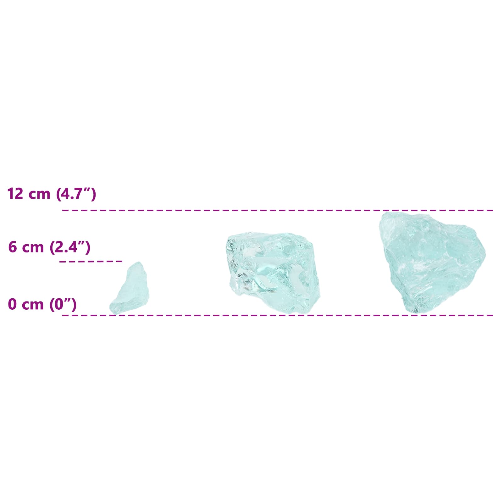 Gabionensteine aus Glas Grün 60-120 mm 25 kg
