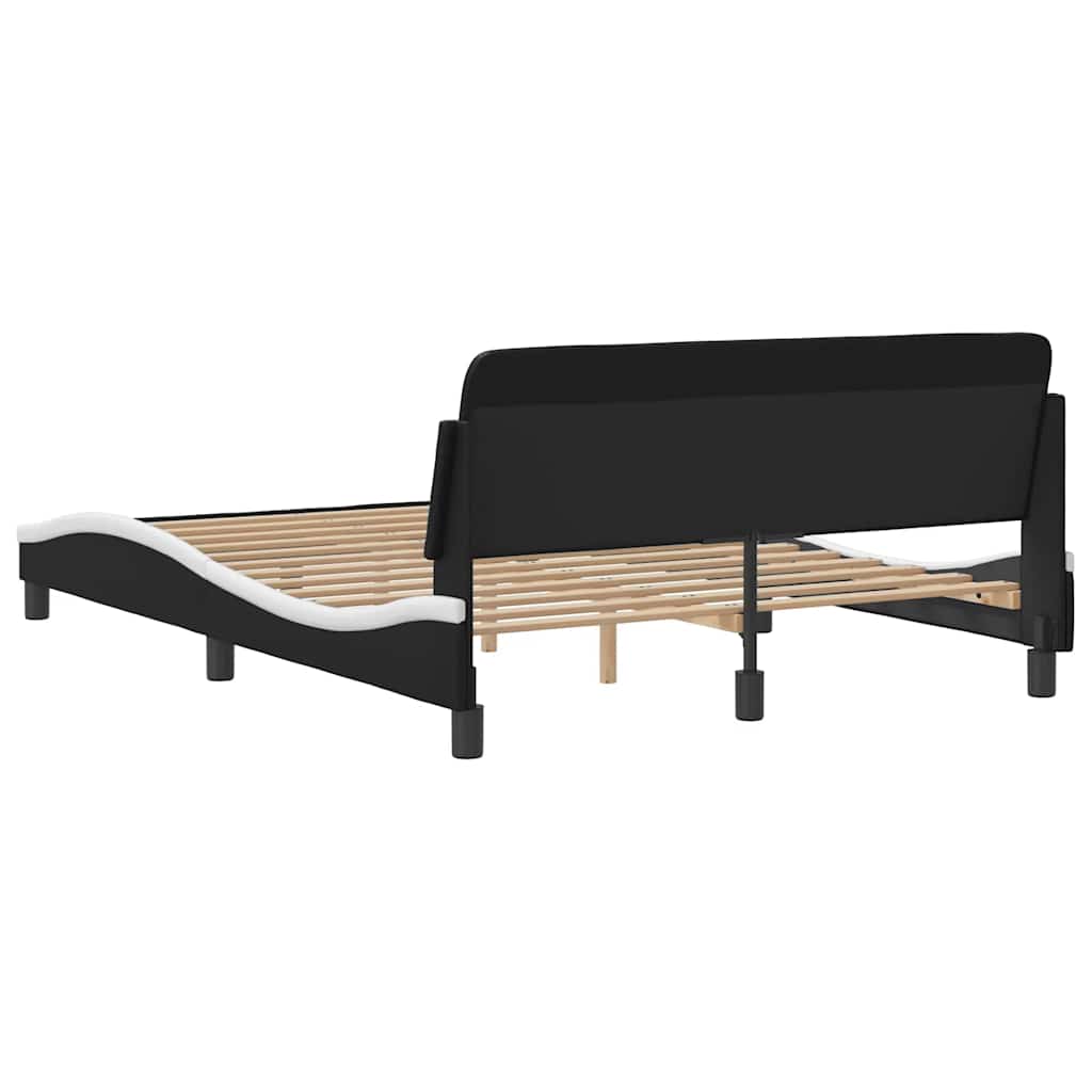 Bettgestell "Dover" Schwarz 80x200 cm Kunstleder