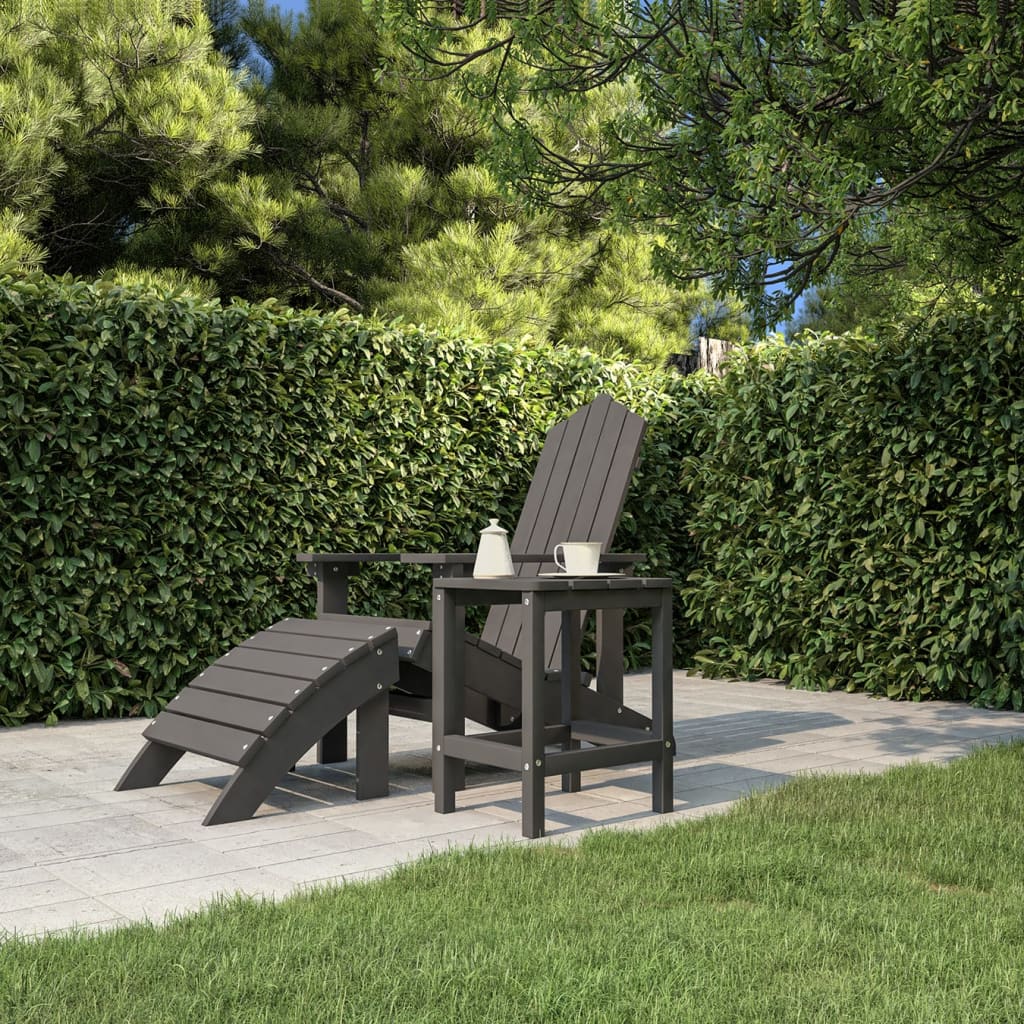 Adirondack-Gartentisch Weiß 38x38x46 cm HDPE