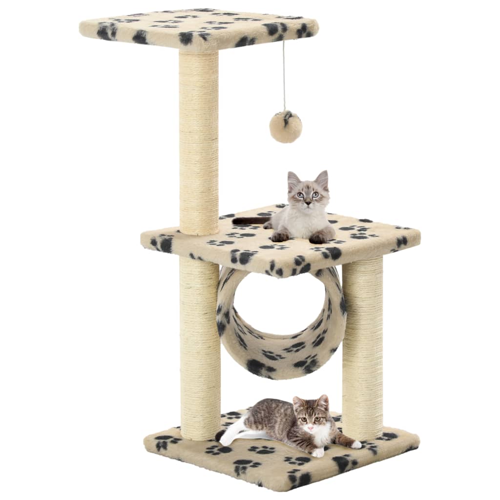 Katzen-Kratzbaum Sisal 65 cm Grau