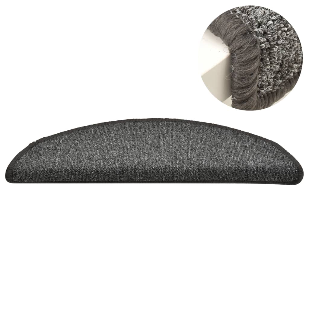 Stufenmatten 15 Stk. 56x17x3 cm Anthrazit Halbrund