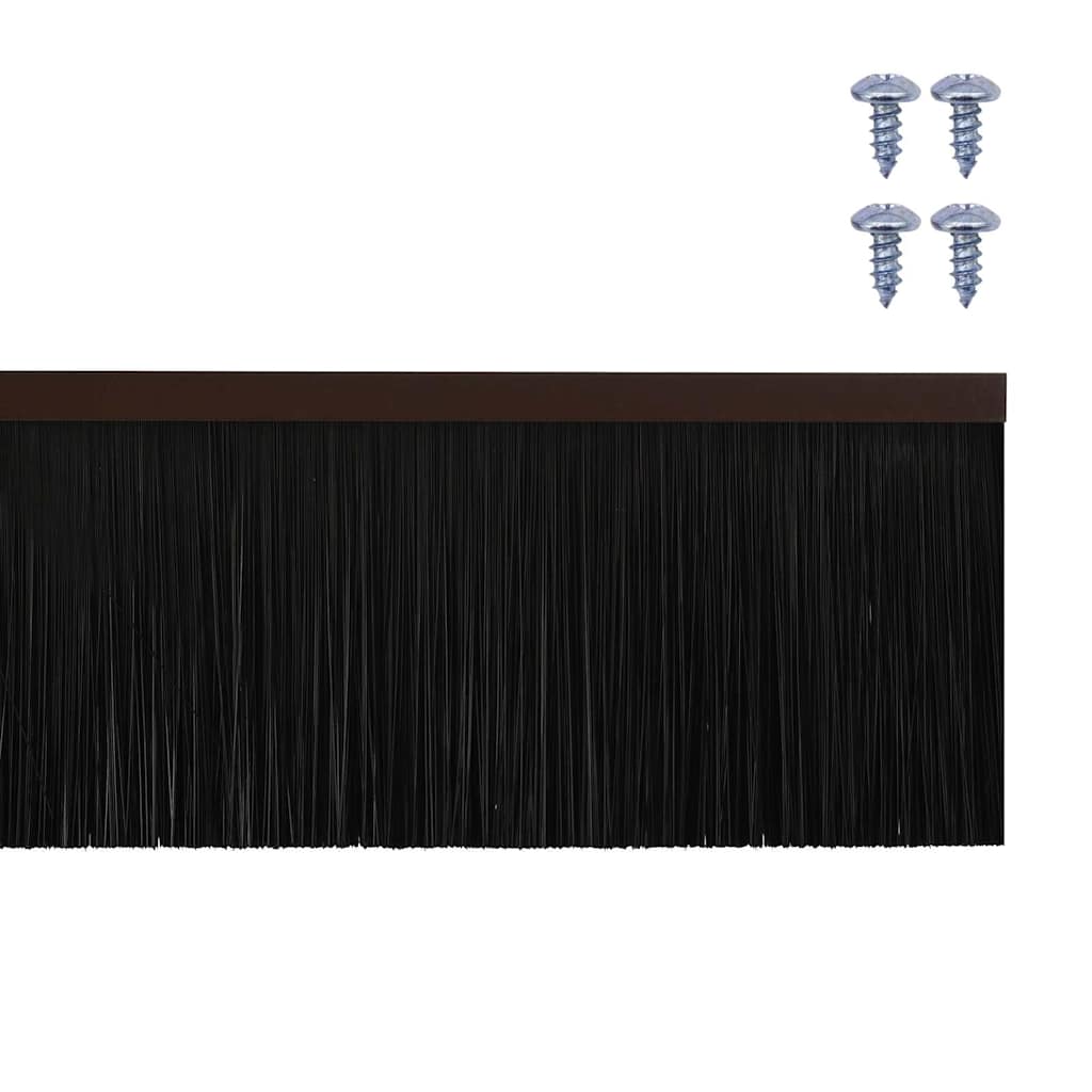 Aufsteck Türbürstendichtungen 2 pcs Braun 100 cm