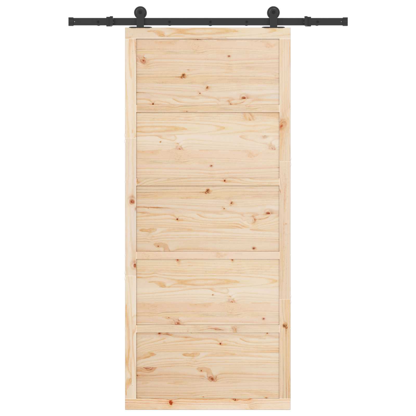Schiebetür Natur 100 x 208 cm Massives Kiefernholz