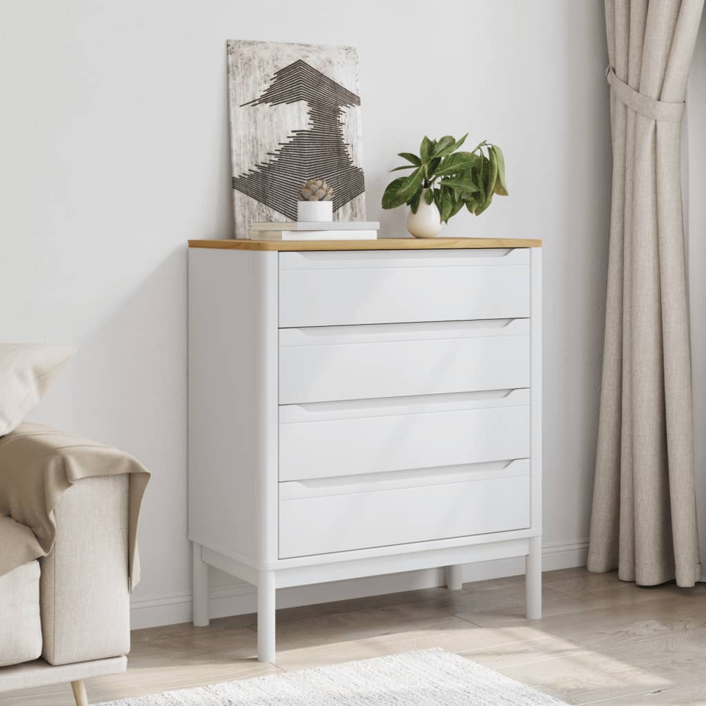 Kommode FLORO Wachsbraun Massivholz Kiefer