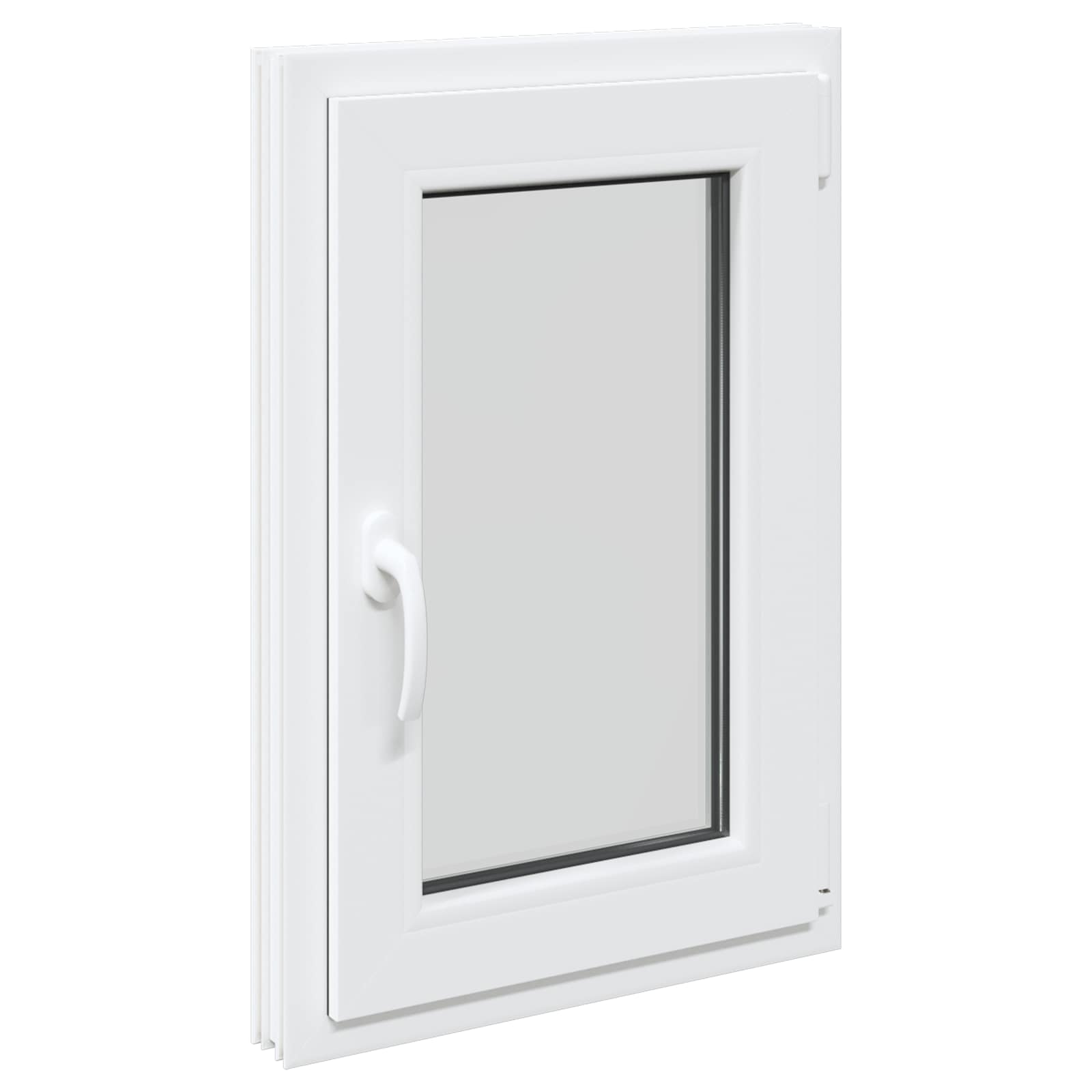 Kellerfenster RISOR 50 x 50 cm PVC und Glas Weiß