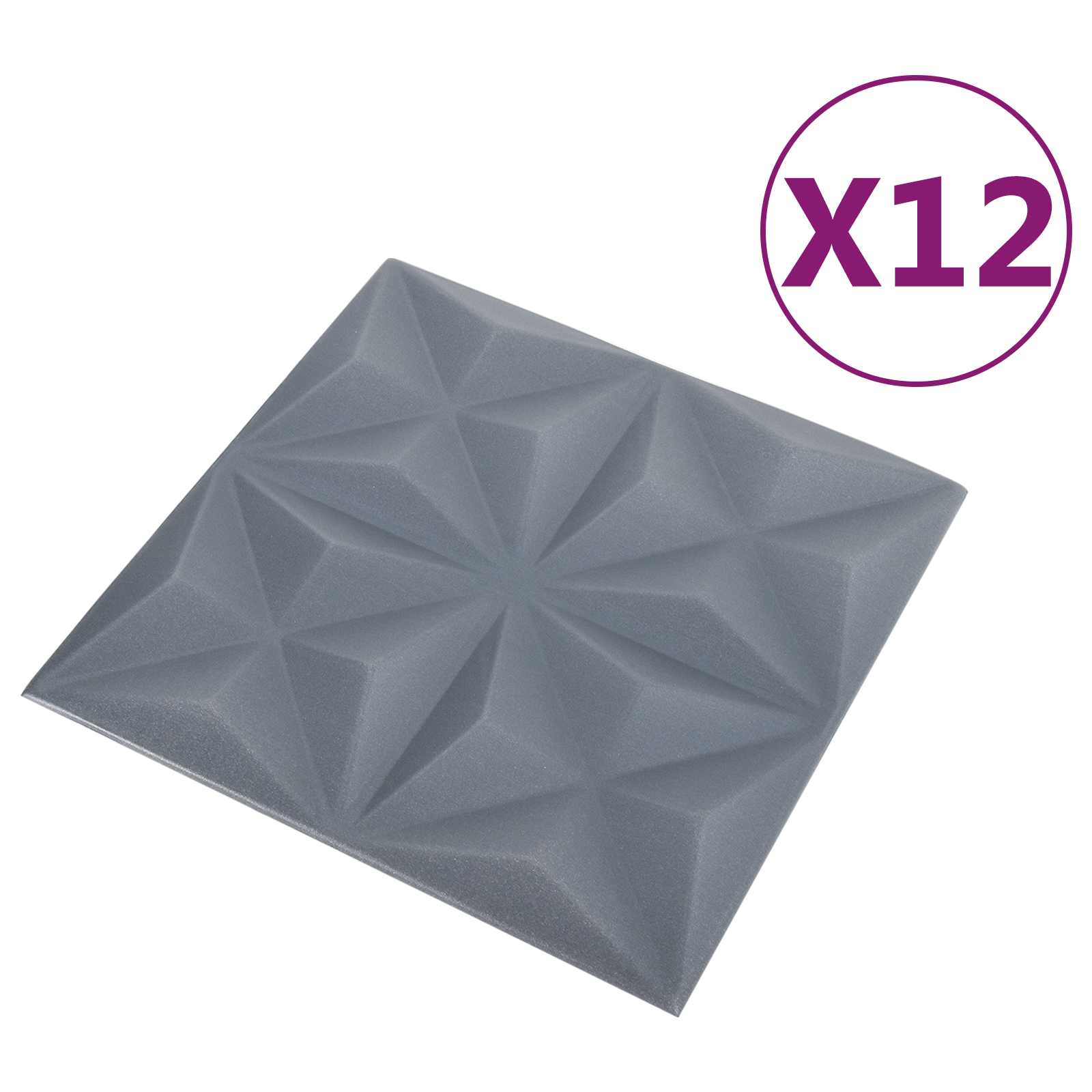 Wandpaneele 12 pcs Diamant Weiß 50 x 50 cm XPS Schaum