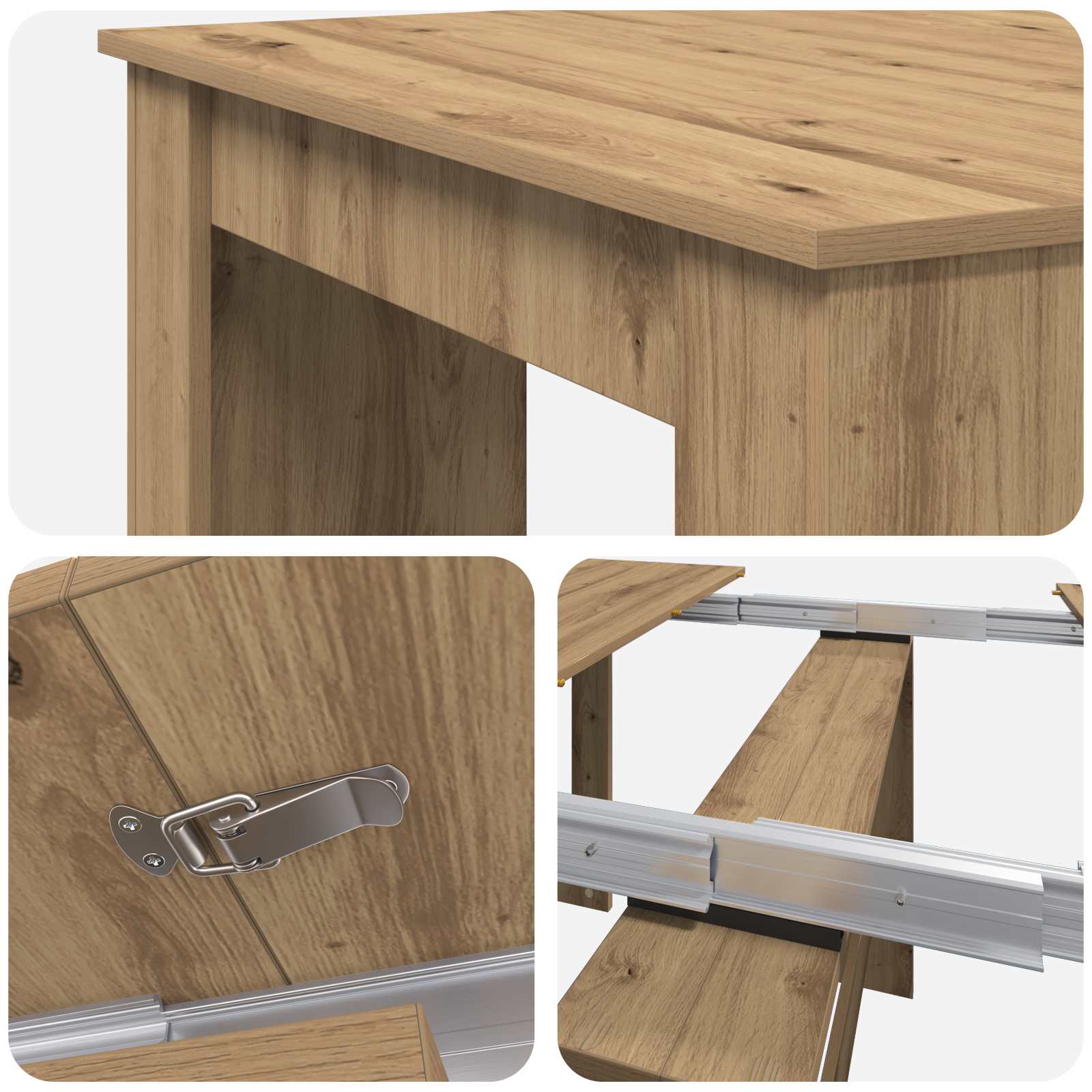 Esstisch 180 x 85 x 75 cm Holzwerkstoff Schwarze Eiche