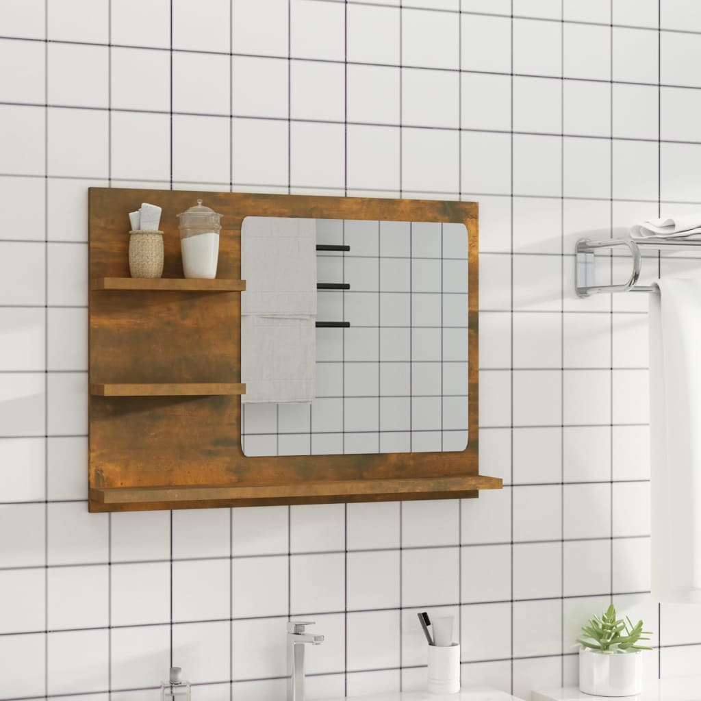 Badspiegel Weiß 60x10,5x45 cm Holzwerkstoff