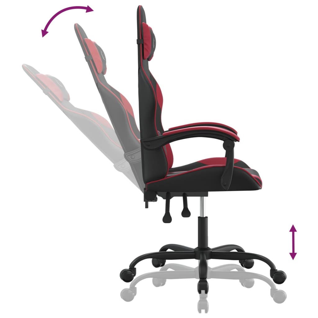 Gaming-Stuhl Drehbar Schwarz und Grün Kunstleder