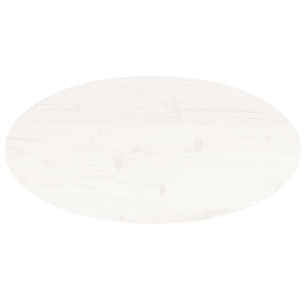 Tischplatte 70x35x2,5 cm Massivholz Kiefer Oval