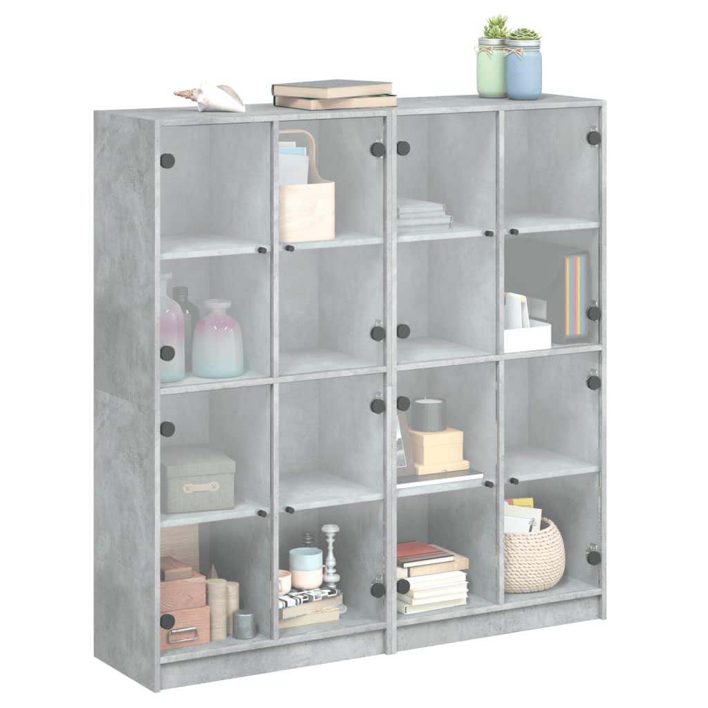 Bücherschrank mit Türen Weiß 136x37x142 cm Holzwerkstoff