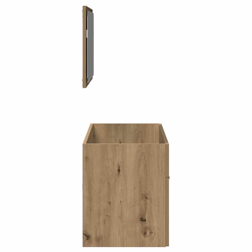 2-tlg. Badmöbel-Set Weiß Holzwerkstoff