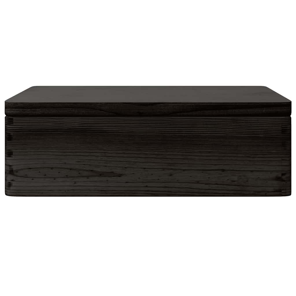 Holzkiste mit Deckel 40x30x13 cm Massivholz Kiefer