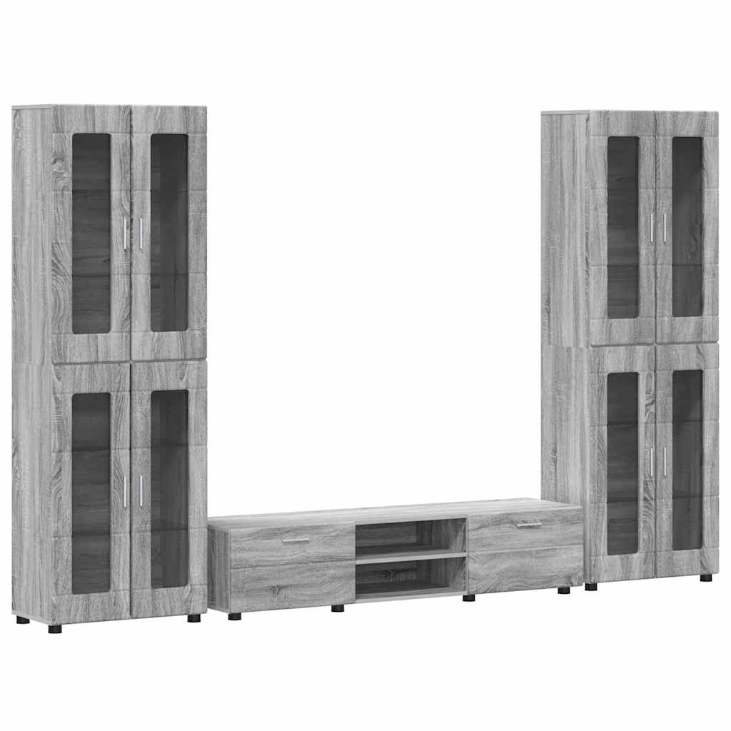 Highboard mit Regal FLORIN Weiß 60 x 35 x 182 cm Holzwerkstoff