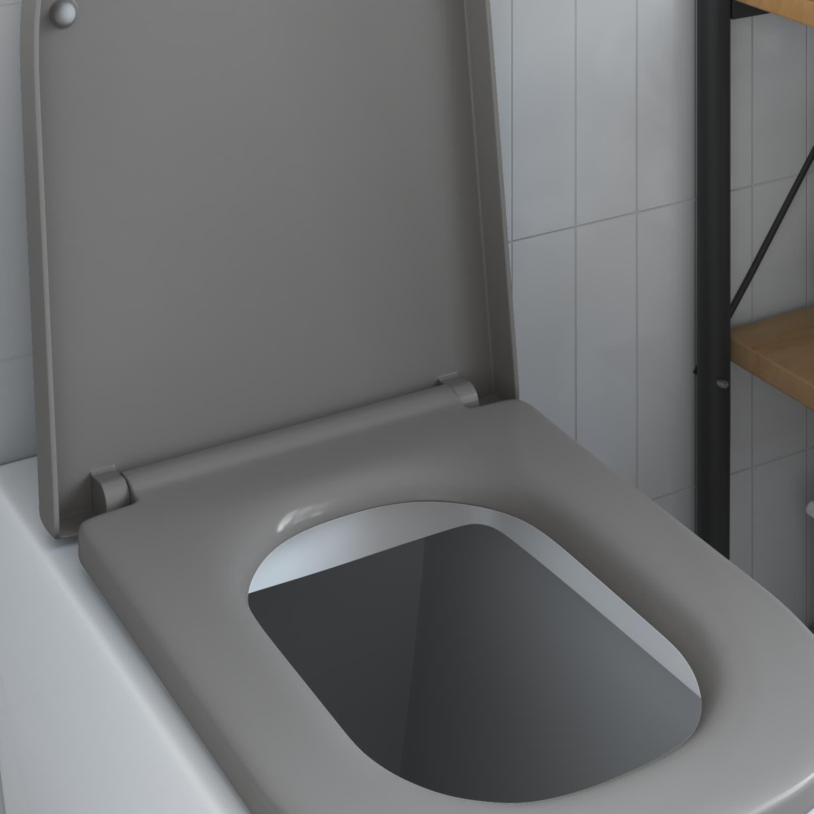 Toilettensitz Anthrazit 47,5 x 35 x 3,6 cm Duroplast