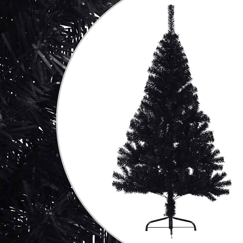 Künstlicher Halb-Weihnachtsbaum mit Ständer Grün 150 cm PVC