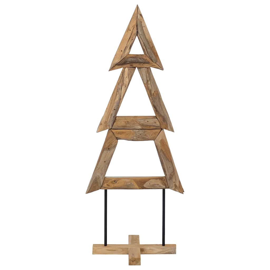 Weihnachtsbaum mit Ständer Braun 90 cm Massivholz Teak