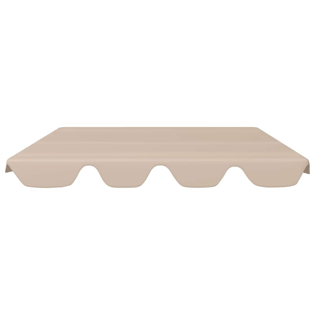 Ersatzdach für Hollywoodschaukel Beige 188/168x145/110 cm