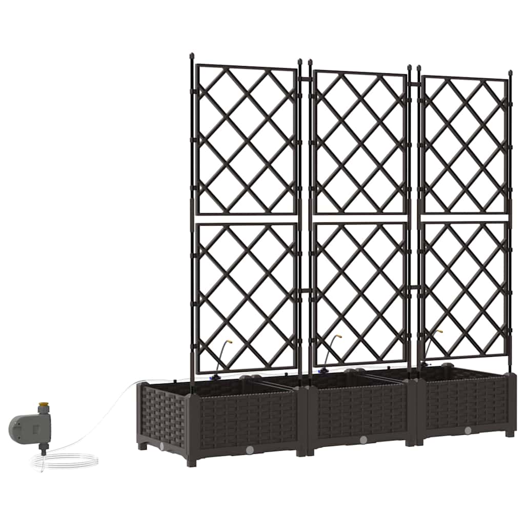 Garten-Pflanzgefäß 4 Stk. Braun 160 x 40 x 22 cm PP