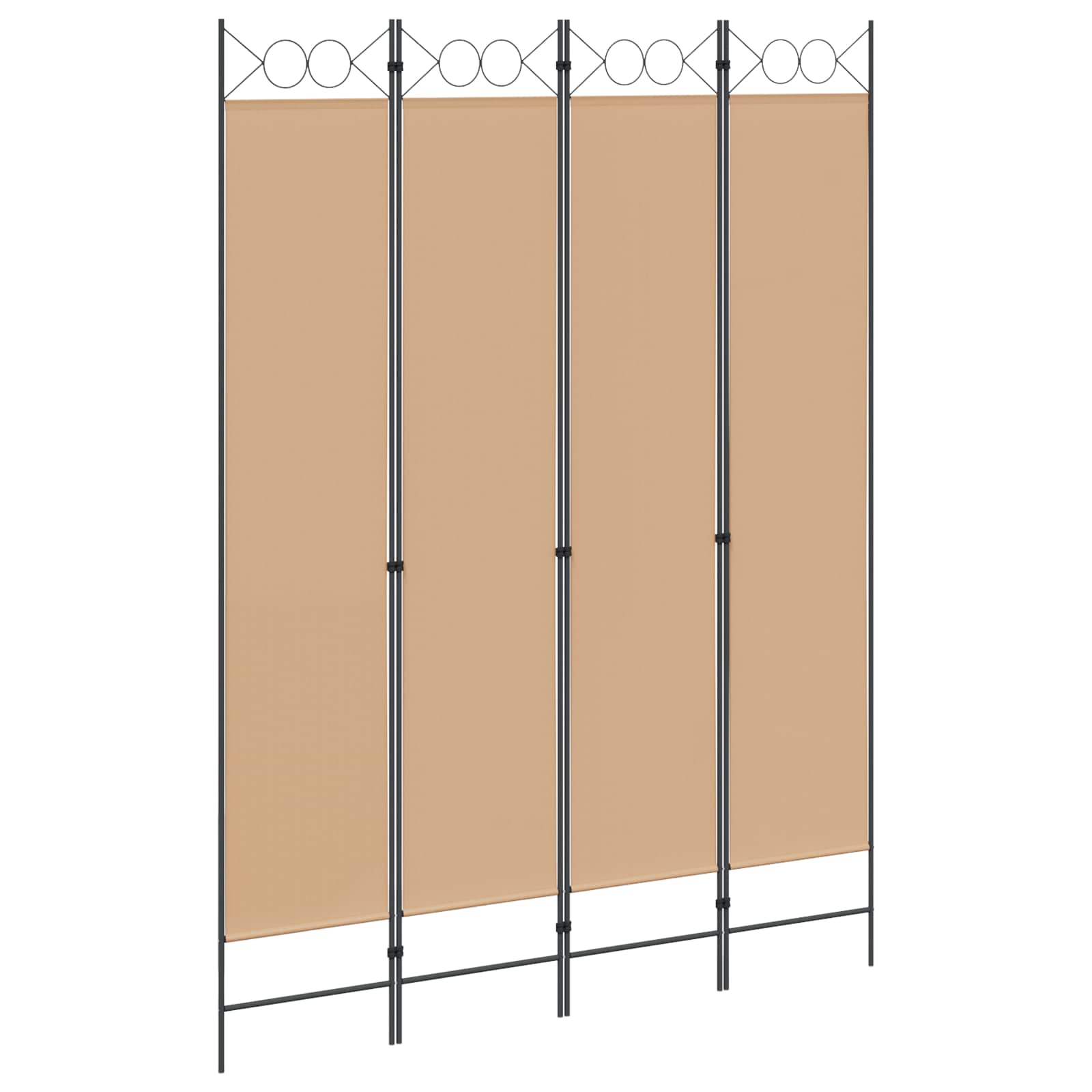 3-teiliger Raumteiler Beige 120 x 200 cm Stoff