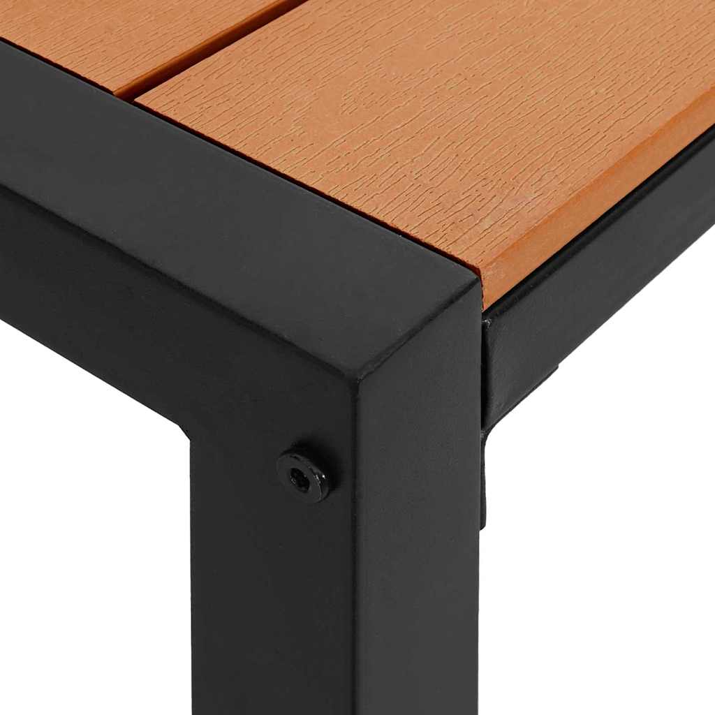 Gartenbank Schwarz 100 x 28 x 45 cm Stahl