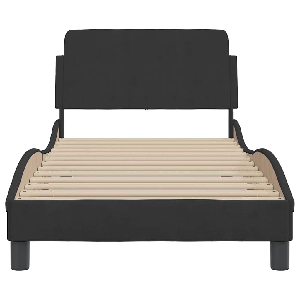 Bettgestell "Dover" Hellgrau 80x200 cm Samt