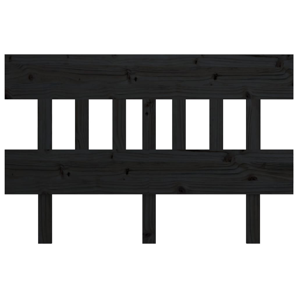 Bett-Kopfteil Schwarz 78,5x3x81 cm Massivholz Kiefer