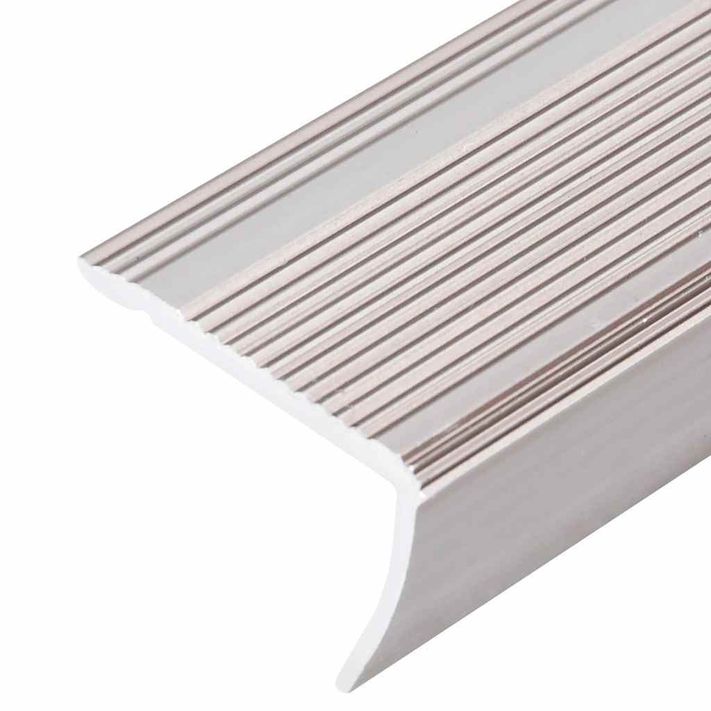 Treppenkantenprofile in L-Form 15 Stk. Aluminium 90 cm Silbern