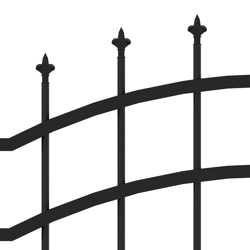 Gartenzaun Woerden mit Speerspitze Schwarz 240 x 75 cm Stahl