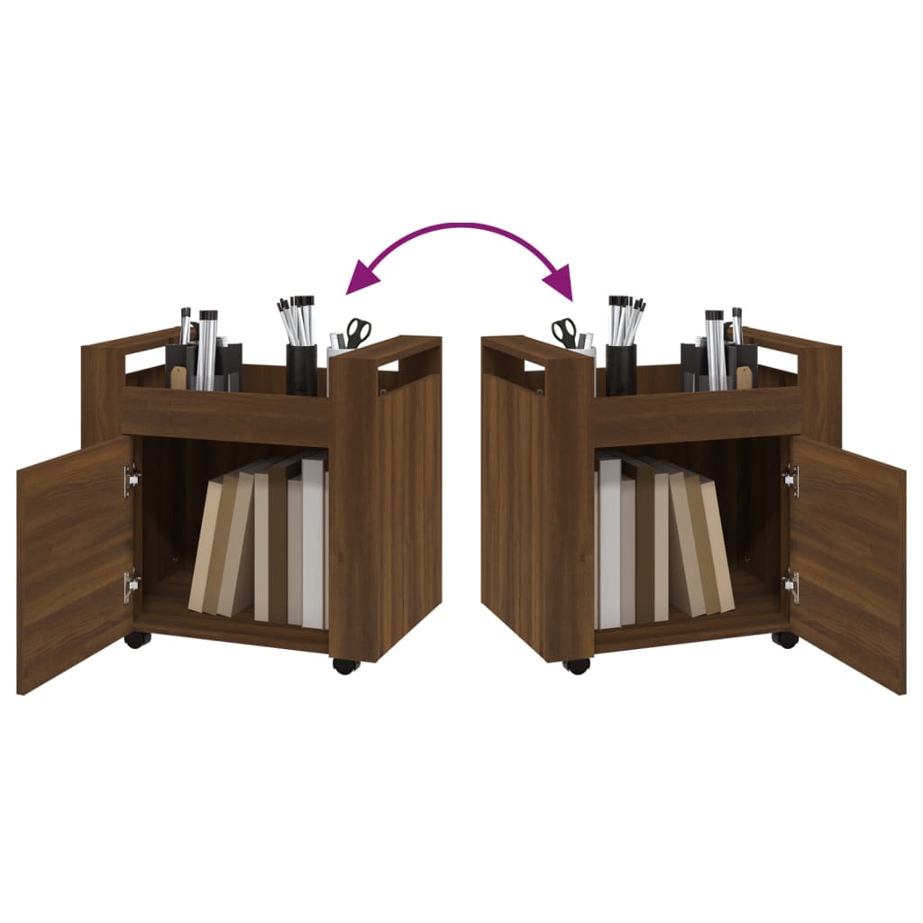 Bürowagen Weiß 60x45x60 cm Holzwerkstoff