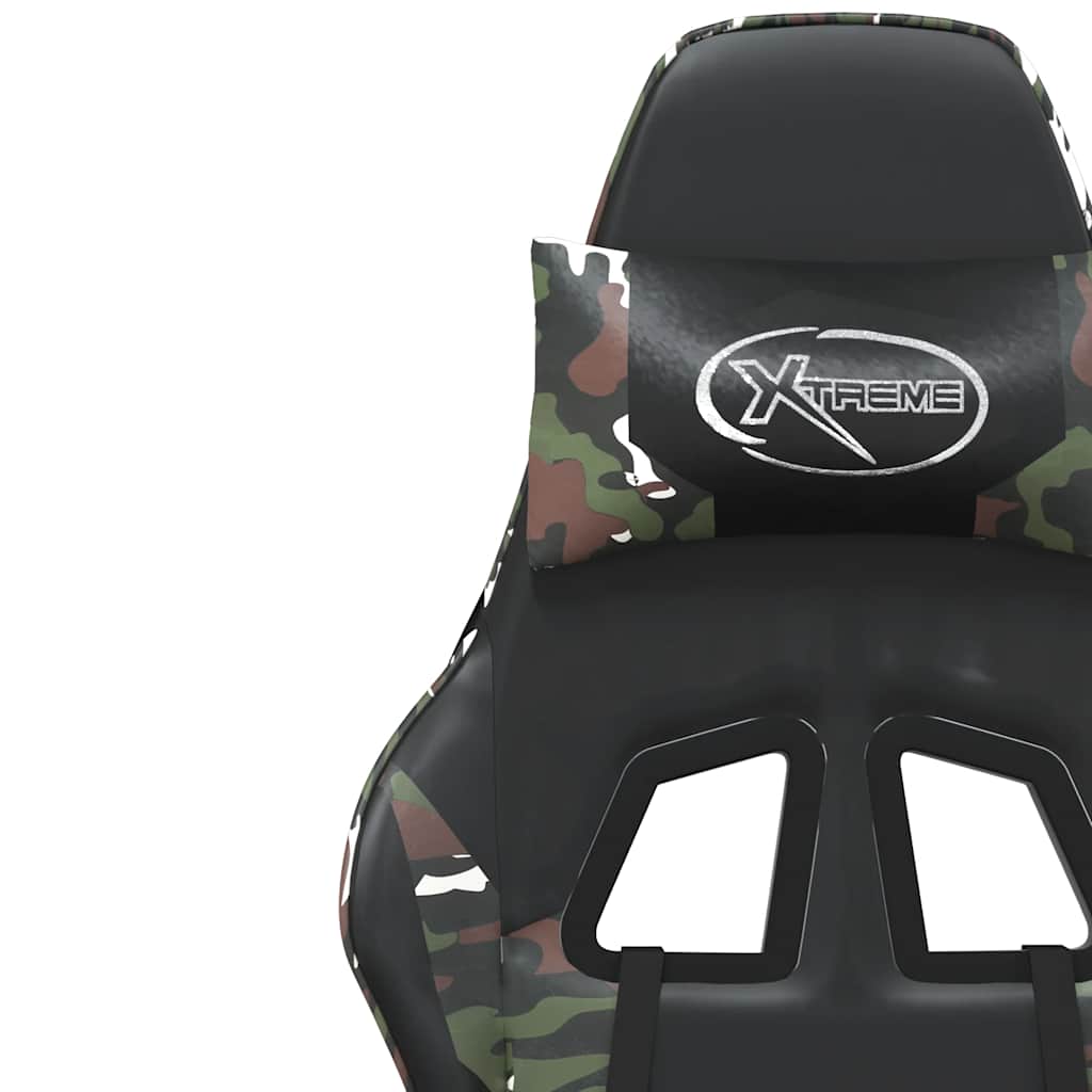 Gaming-Stuhl mit Massagefunktion Schwarz und Blau Kunstleder
